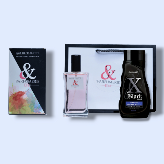 Coffret 63 - Un parfum générique de Black XS + son gel douche - Parfumerie Elise