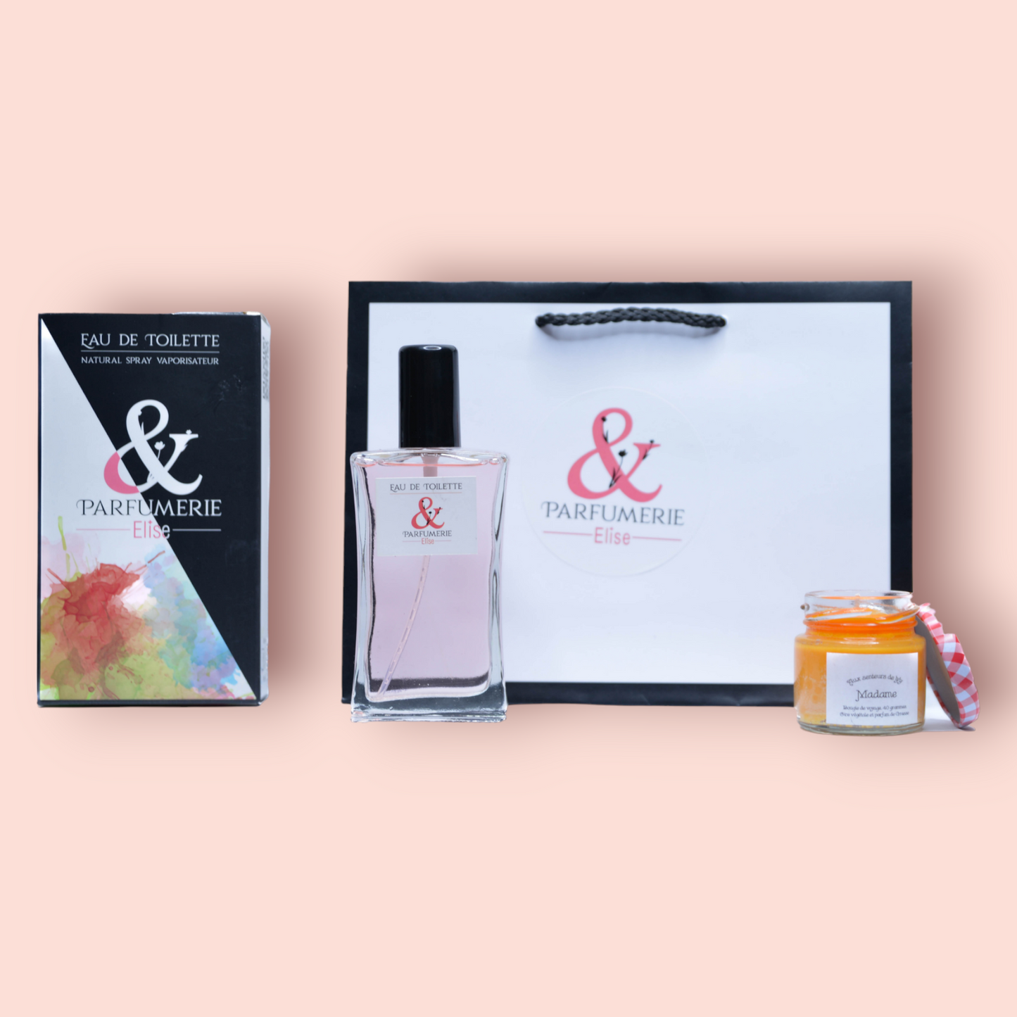 Coffret 97 - Un parfum générique de Le classique JPG + sa bougie générique - Parfumerie Elise