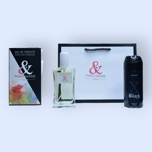 Coffret 36 - Un parfum générique de Black XS + son déodorant - Parfumerie Elise