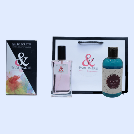 Coffret 4 - Un parfum générique de Invictus + son gel douche - Parfumerie Elise