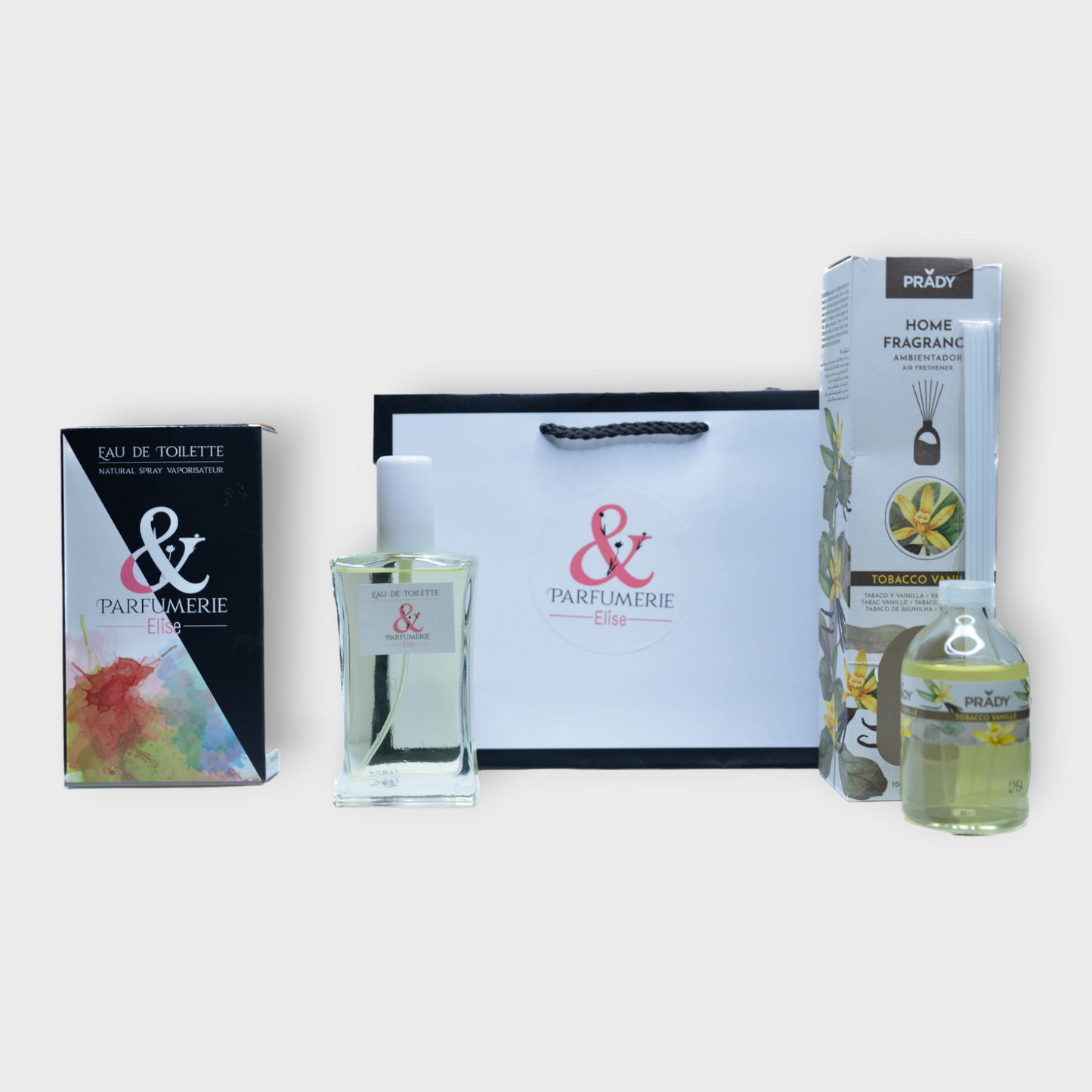 Coffret 5 - Un parfum générique de Tabacco vanille + son Mikado d'intérieur - Parfumerie Elise