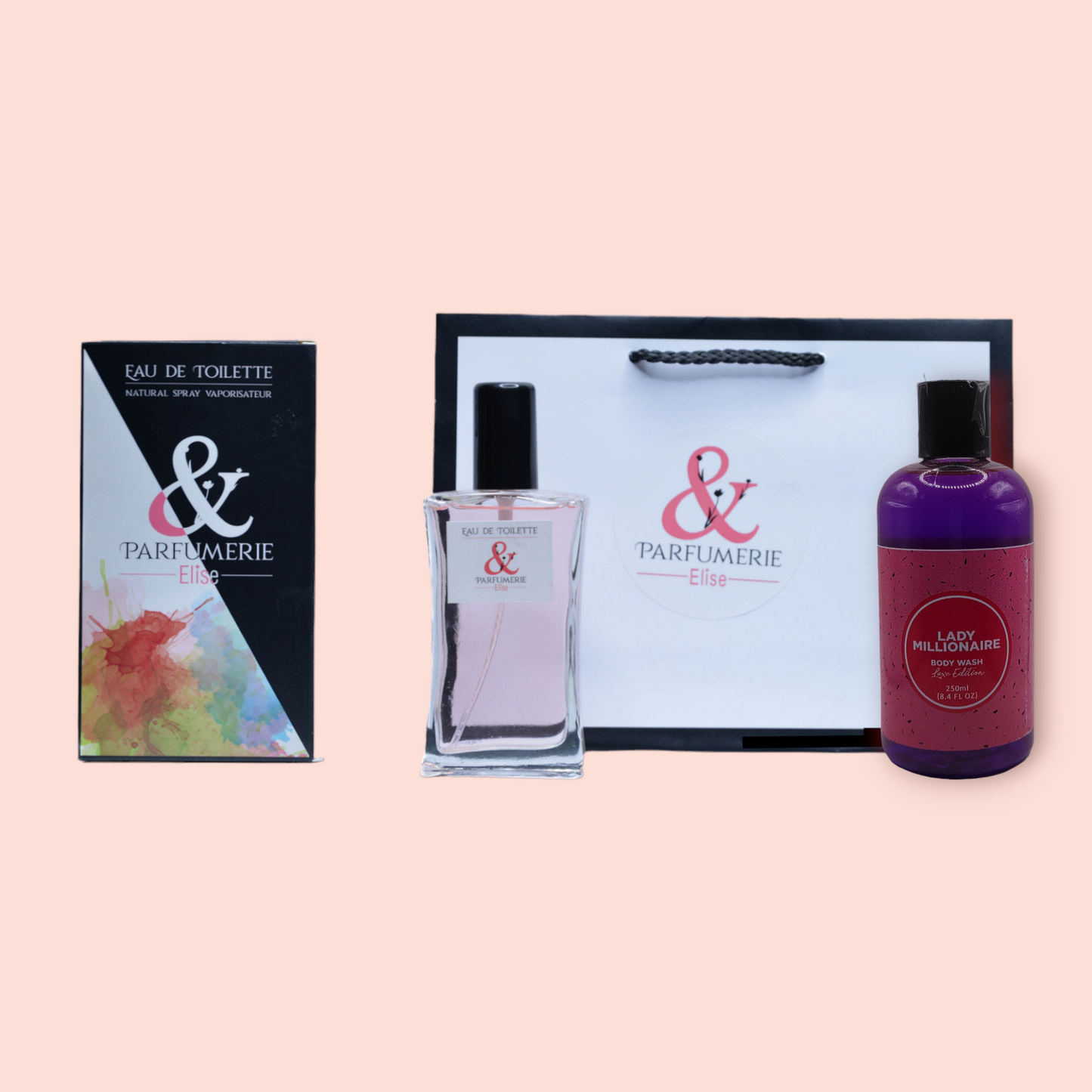 Coffret 80 - Un parfum générique de Lady million + son gel douche - Parfumerie Elise
