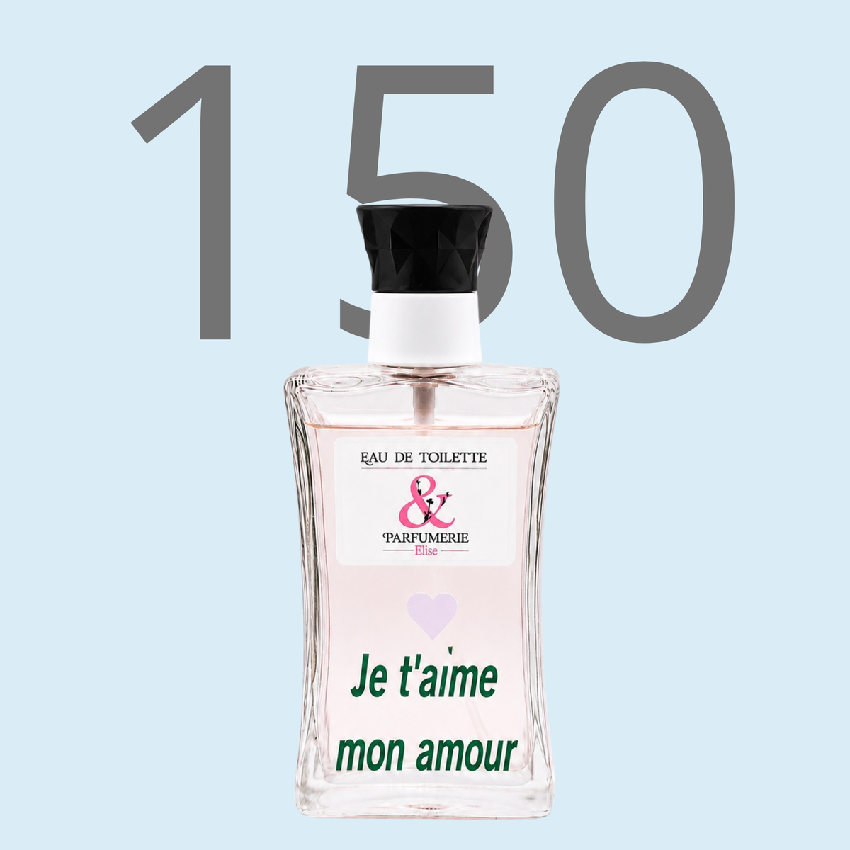 PE N 150 - Générique de Black XS pour homme personnalisé "Je t'aime mon amour"
