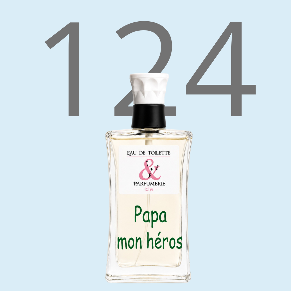 PE N 124 - Générique de K pour homme personnalisé "Papa mon héros"