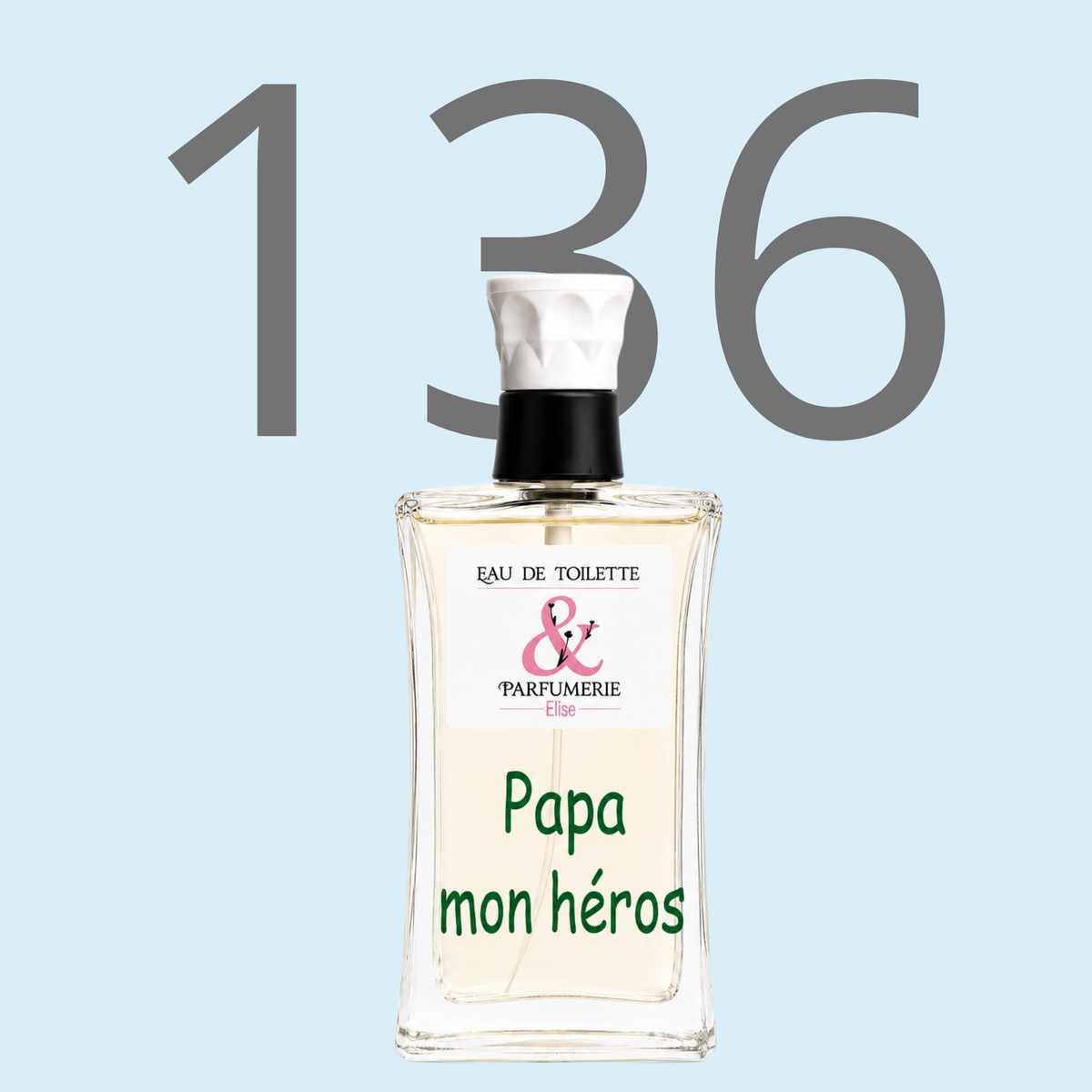 PE N 136 - Générique de Boss bottle night pour homme personnalisé "Papa mon héros"