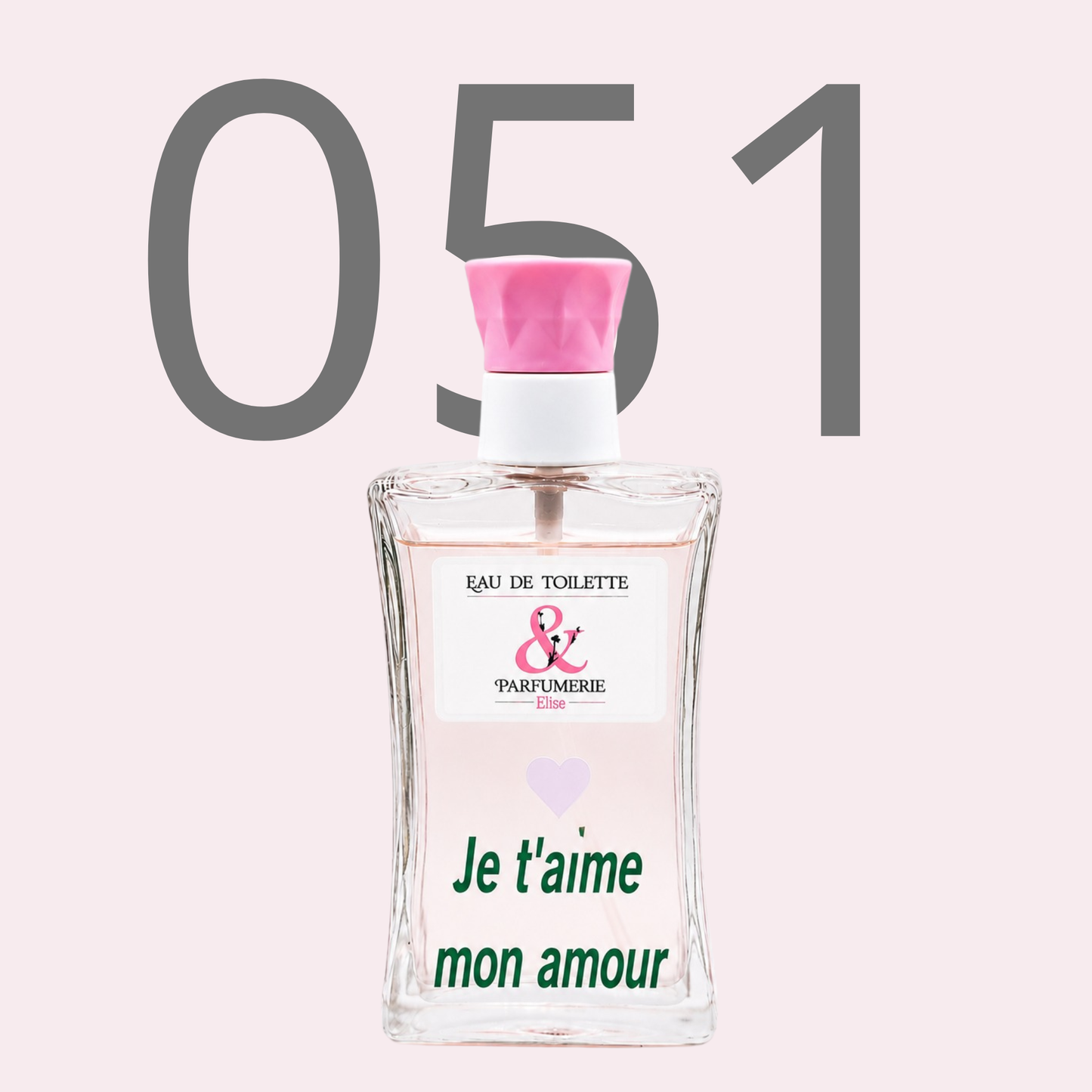 PE N 51 - Générique de Code pour femme personnalisé "Je t'aime mon amour"