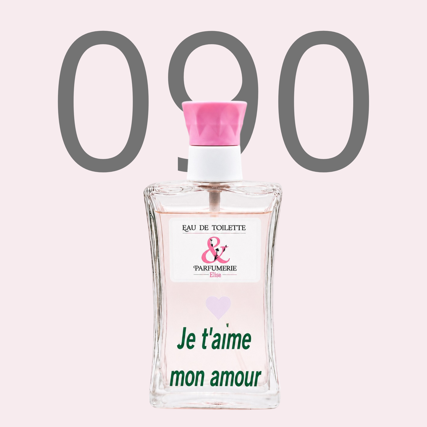 PE N 90 - Générique de Bright crystal pour femme personnalisé "Je t'aime mon amour"