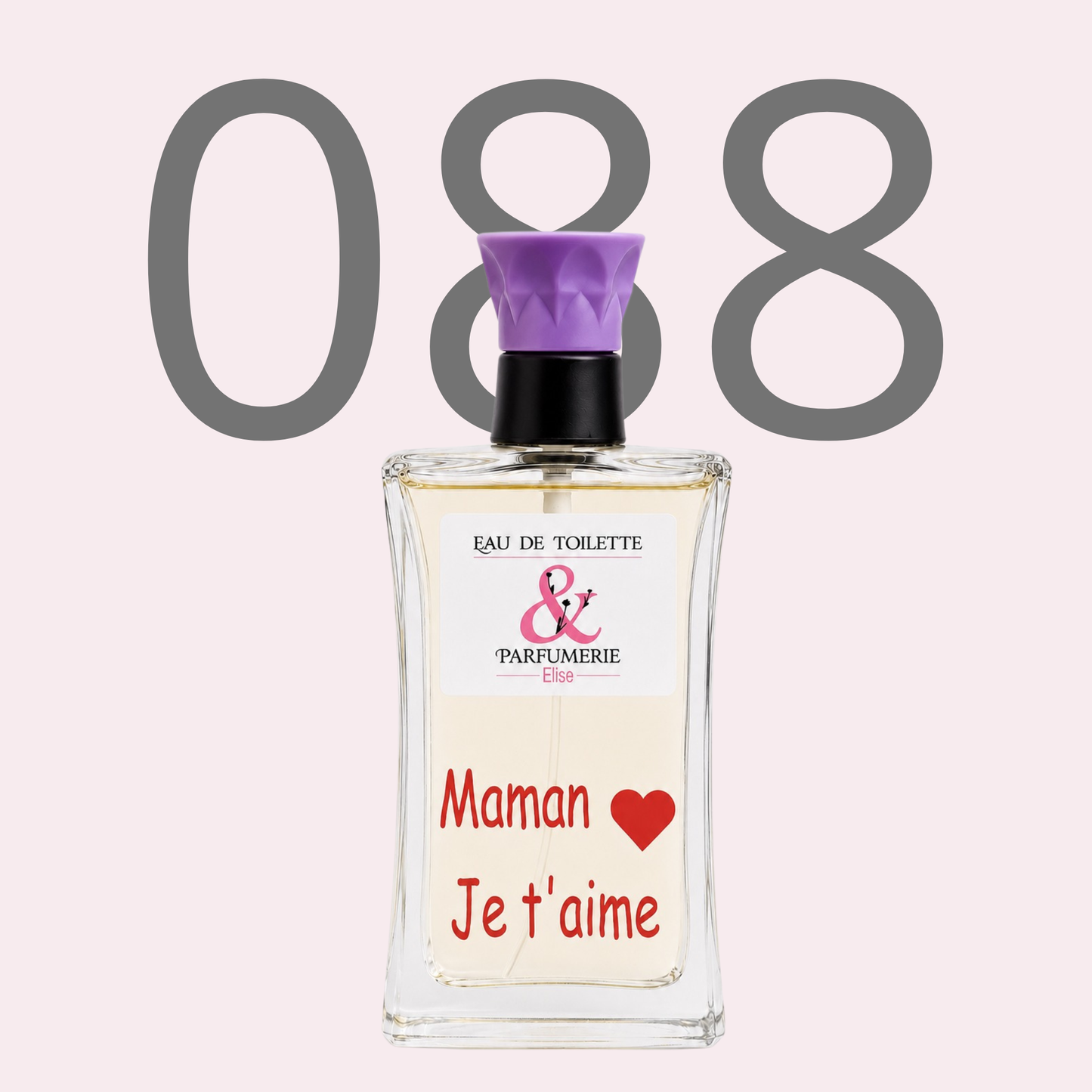 PE N 88 - Générique de Eau de Rochas pour femme personnalisé "Maman je t'aime"