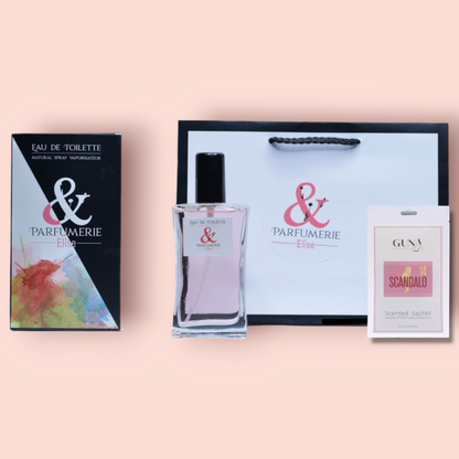 Coffret 18 - Un parfum générique de Scandal 100 ml + son sachet parfumé - Parfumerie Elise