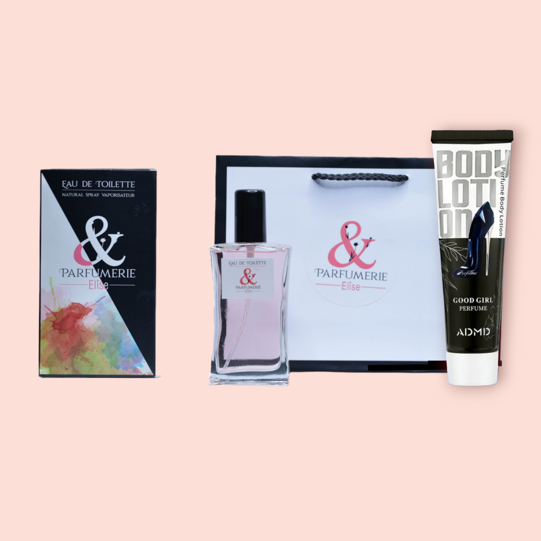 Coffret 26 - Un parfum générique de Good girl + sa crème pour le corps générique