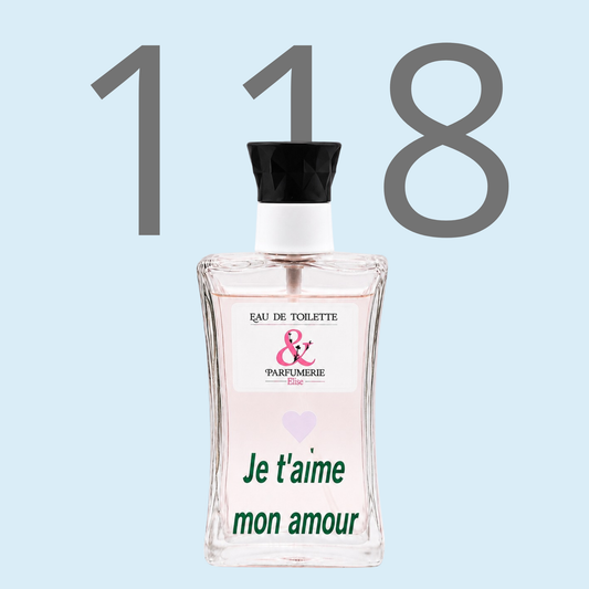 PE N 118 - Générique de Eau sauvage pour homme personnalisé "Je t'aime mon amour"