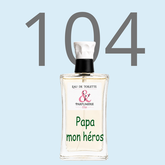 PE N 104 - Générique de 212 sexy men pour homme personnalisé "Papa mon héros"