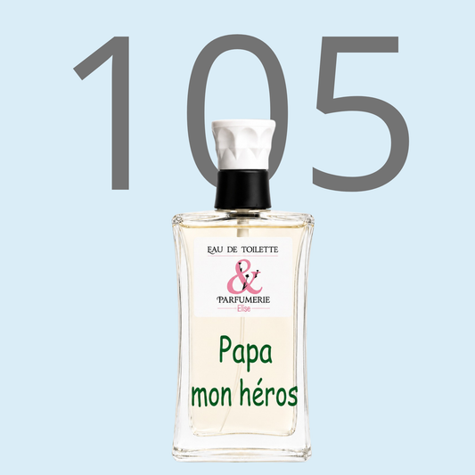 PE N 105 - Générique de 212 men pour homme personnalisé "Papa mon héros"