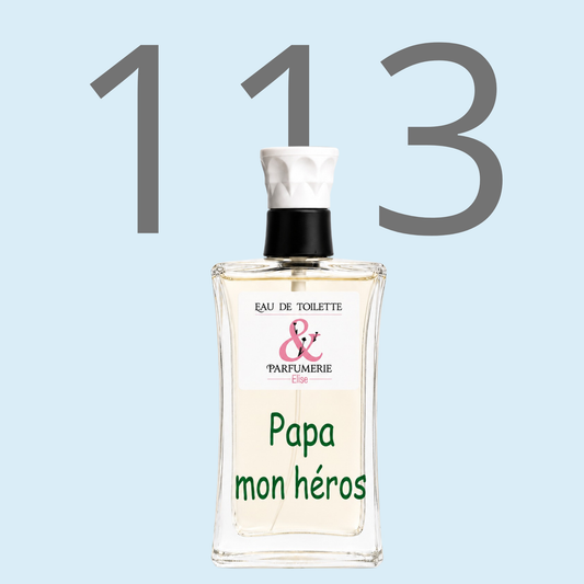 PE N 113 - Générique de Aventus pour homme personnalisé "Papa mon héros"