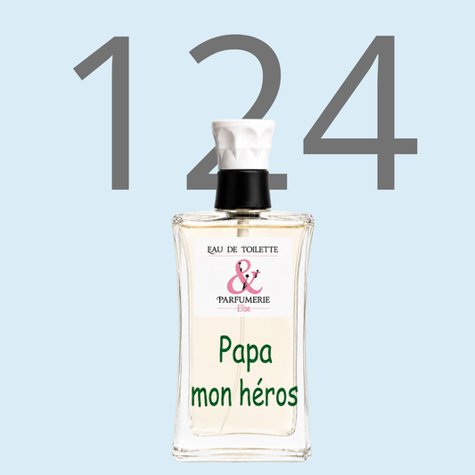 PE N 124 - Générique de K pour homme personnalisé "Papa mon héros"