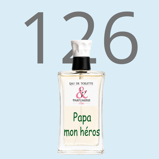 PE N 126 - Générique de Déclaration pour homme personnalisé "Papa mon héros"