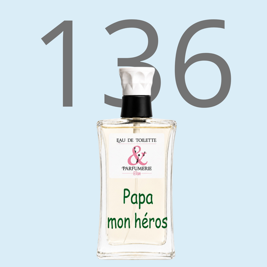 PE N 136 - Générique de Boss bottle night pour homme personnalisé "Papa mon héros"