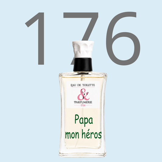 PE N 176 - Générique de Bleu pour homme personnalisé "Papa mon héros"