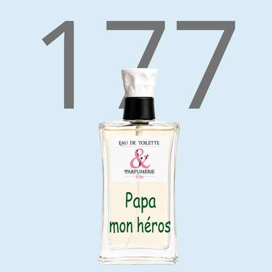 PE N 177 - Générique de Fahrenheit pour homme personnalisé "Papa mon héros"