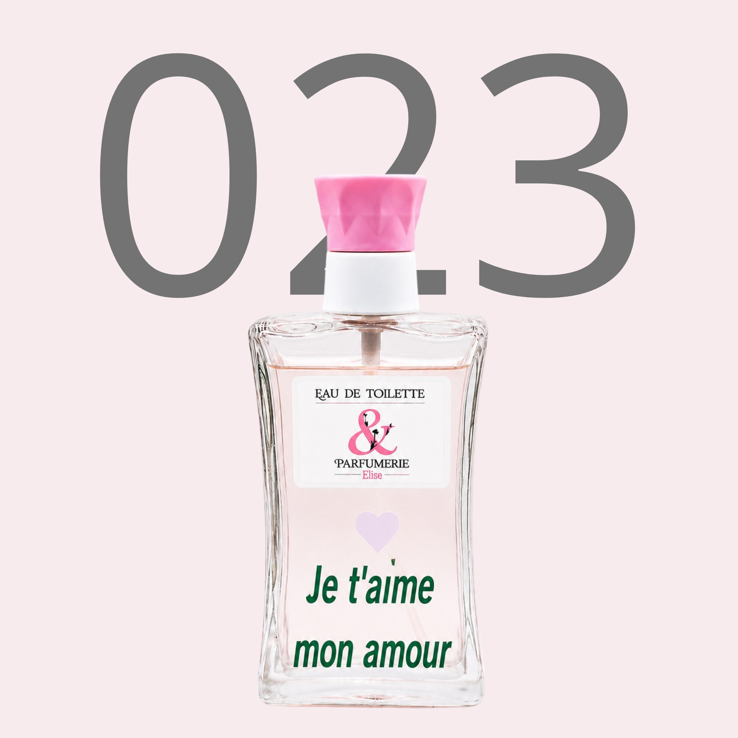 PE N 23 - Générique de Elixir pour femme personnalisé "Je t'aime mon amour"