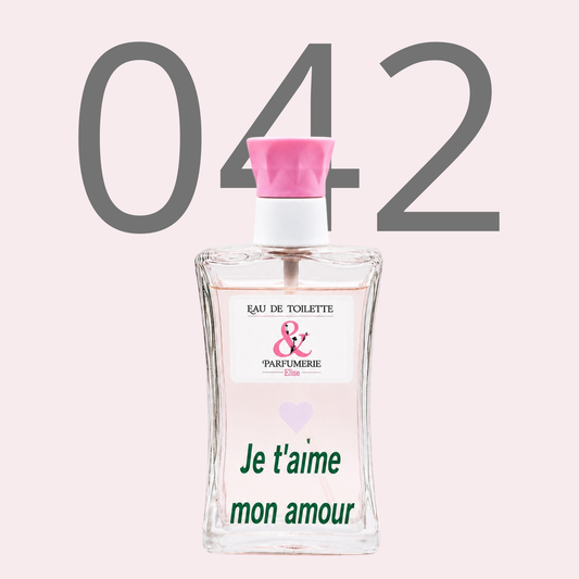 PE N 42 - Générique de Burberry for women pour femme personnalisé "Je t'aime mon amour"