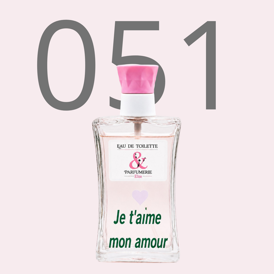PE N 51 - Générique de Code pour femme personnalisé "Je t'aime mon amour"