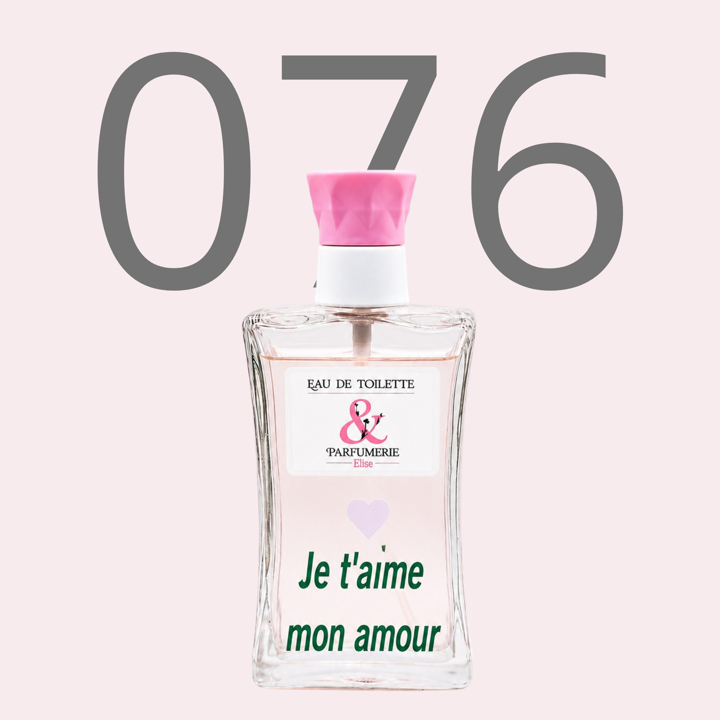 PE N 76 - Générique de N5 pour femme personnalisé "Je t'aime mon amour"