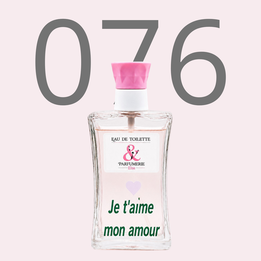 PE N 76 - Générique de N5 pour femme personnalisé "Je t'aime mon amour"