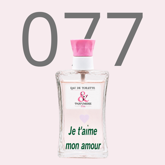 PE N 77 - Générique de Coco Mademoiselle pour femme personnalisé "Je t'aime mon amour"