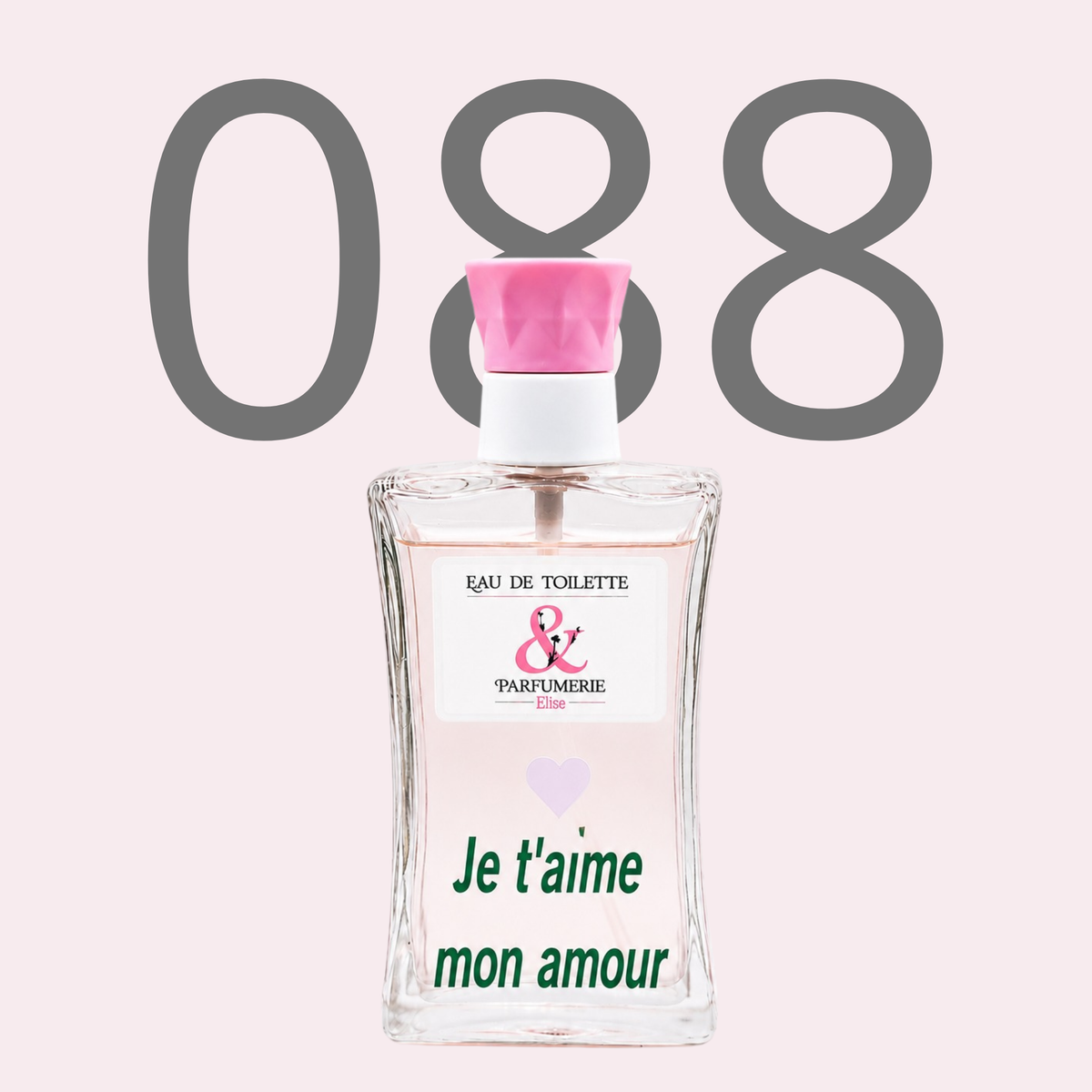 PE N 88 - Générique de Eau de Rochas pour femme personnalisé "Je t'aime mon amour"
