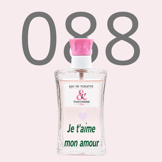 PE N 88 - Générique de Eau de Rochas pour femme personnalisé "Je t'aime mon amour"