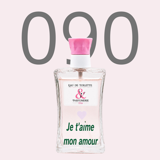 PE N 90 - Générique de Bright crystal pour femme personnalisé "Je t'aime mon amour"