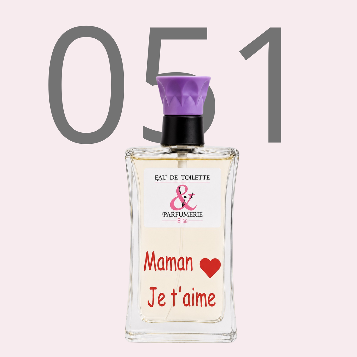 PE N 51 - Générique de Code pour femme personnalisé "Maman je t'aime"
