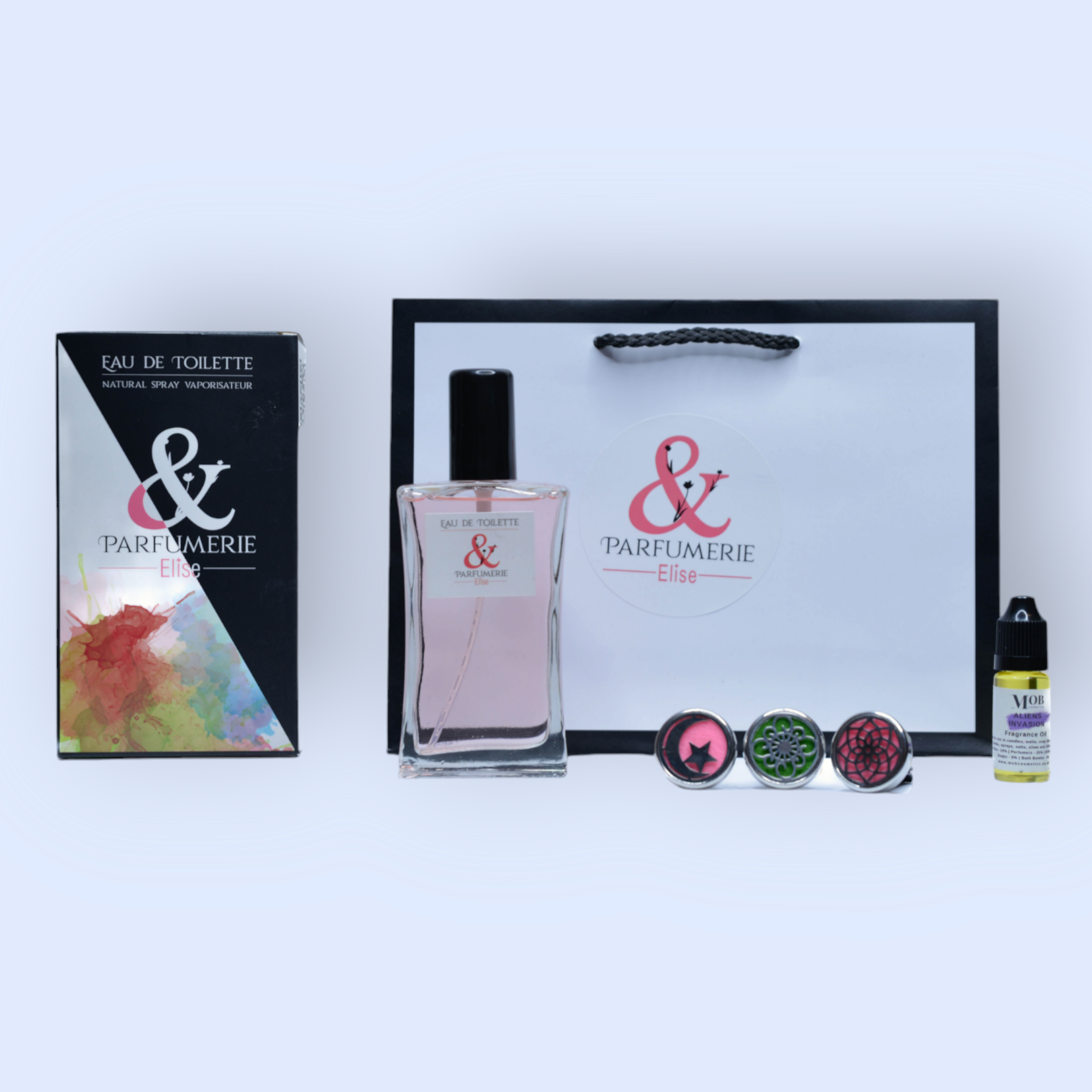 Coffret 65 - Un parfum générique + son huile de diffusion générique + un support de diffusion voiture (Copie)